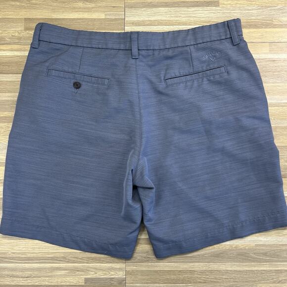Callaway Men’s Golf Shorts 36 Blue Chino Flat Front - JN320 - Picture 2 of 7